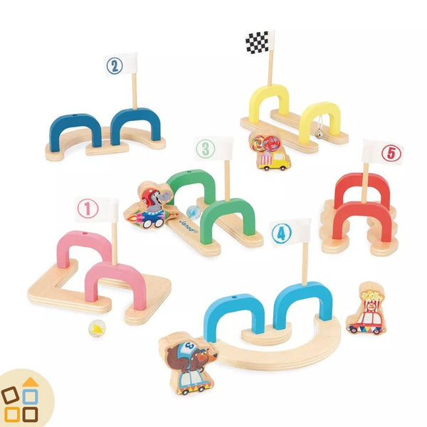 Giocattolo Montessori In Legno 2 In 1 Per Bambini 1 2 3 Anni - Gioco Impilare Bastoncini Colorati Per Motricità Fine E Riconoscimento Colori - 3