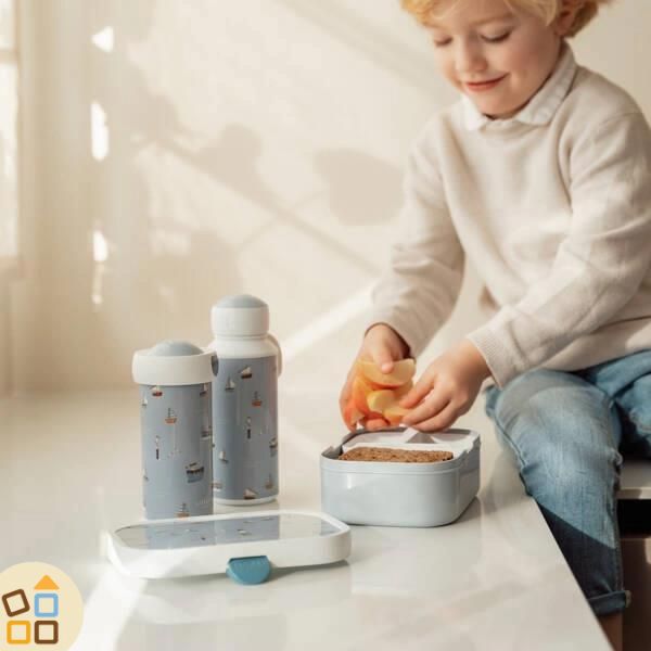 Set Pranzo Mepal Campus Per Bambini - Bicchiere 300ml E Porta Pranzo 750ml, Senza BPA, Design Flowers & Butterflies - Foto 2