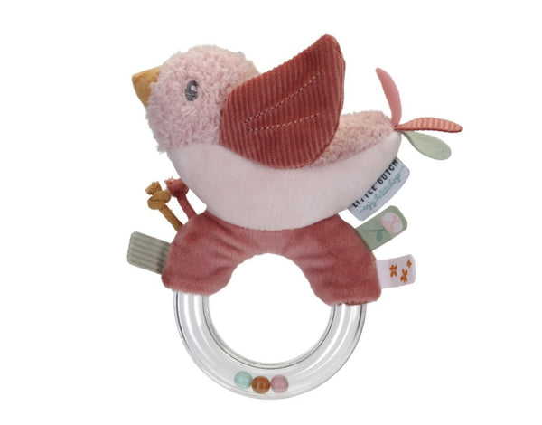 Sonaglio con Peluche per Bambini Passerotto Rosa (0-6 mesi