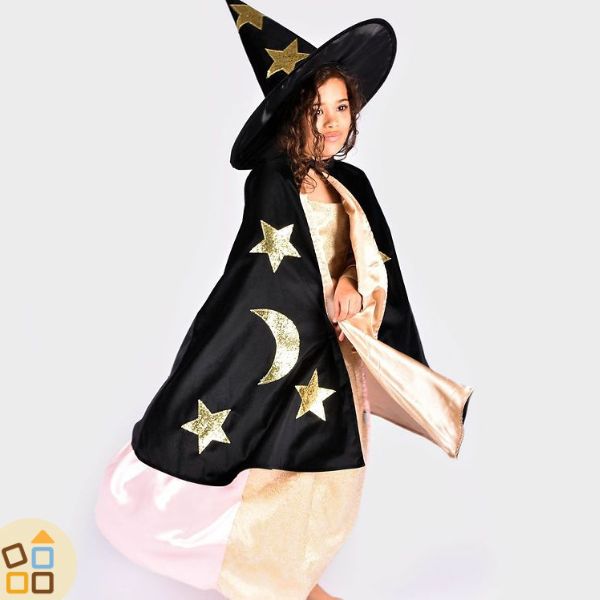 Carnevale Halloween Costume da Mago/a Cappello (3-8 anni