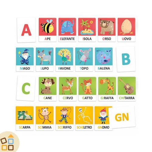 Alfabeto Tattile/Fonetico Montessori - Flashcards