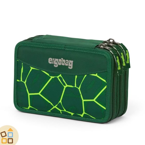 astuccio-maxi-3-piani-scuola-bambini-elementare-montessori-colorare-ergobag-rex-dinosauro-verde-negozio-giocattoli-toys-genova-centro-gioco-educativo