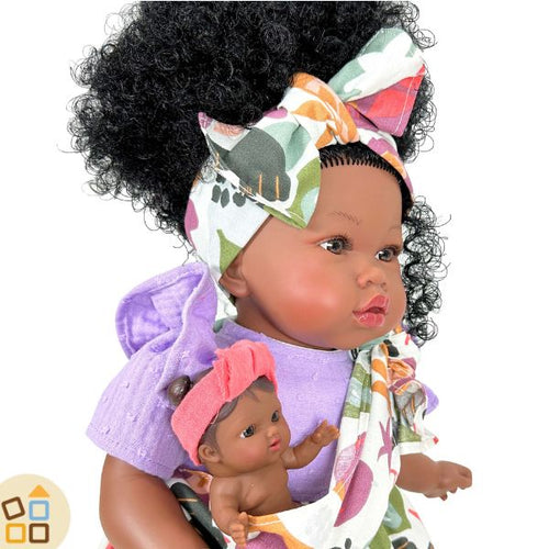 Bambola nera africana, bambina afro con capelli ricci, 12 pollici realistica bambola in vinile morbido, simulazione neonato bambola ragazza con abbigliamento rimovibile, giocattolo regalo di Natale Bambola nera africana, bambina afro con capelli ricci, 12 pollici realistica bambola in vinile morbido, simulazione neonato bambola ragazza con abbigliamento rimovibile, giocattolo regalo di Natale