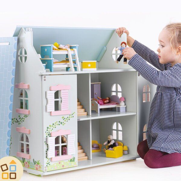 Tidlo | Casa delle Bambole Ivy in Legno per Bambini (4-10 anni Tidlo | Casa delle Bambole Ivy in Legno per Bambini (4-10 anni