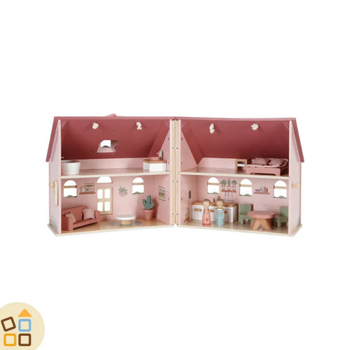 Casa delle Bambole Portatile con Arredamento