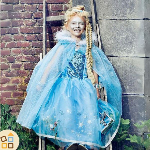 Costume Carnevale  Mantello Principessa Ghiacci tipo Frozen 3-10 anni –  cgEdù - Centro Gioco Educativo