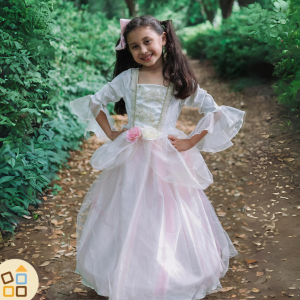 Bambina Vestito 3-14 Anni Abito da Principessa in Tulle Festa Bambina Vestito 3-14 Anni Abito da Principessa in Tulle Festa