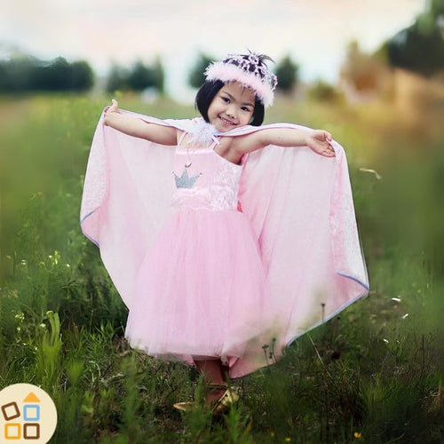 Vestito Rosa con Corona