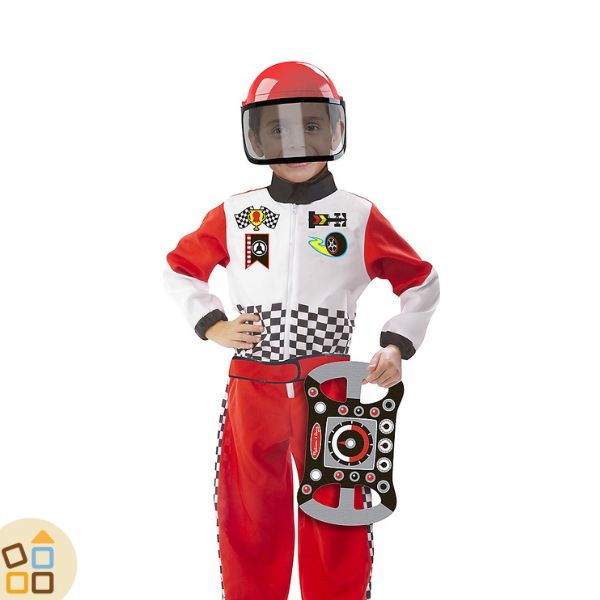 Costume Carnevale Bambini  Pilota Auto Formula 1 (3-6 anni
