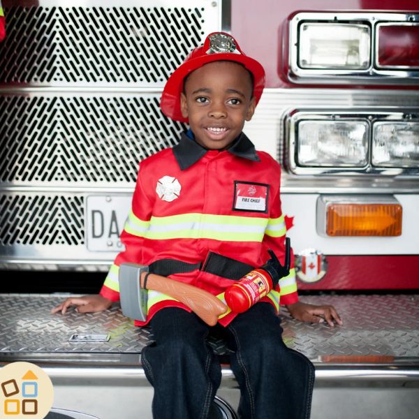 Costume Carnevale Bambini Pompiere con Accessori (3-6 anni