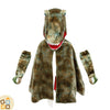 Costume Tirannosauro T-Rex Verde con Testa, Artigli e Coda