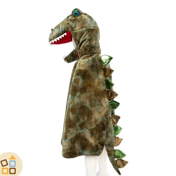 Costume Tirannosauro T-Rex Verde con Testa, Artigli e Coda