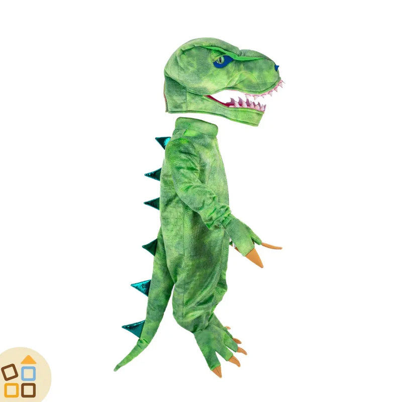 Costume Da Dinosauro In Pile Per Bambini – Tuta Morbida Con Cappuccio E Chiusura Lampo Per Carnevale E Pigiama