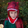 Costume Tirannosauro T-Rex Rosso con Testa, Artigli e Coda