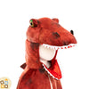 Costume Tirannosauro T-Rex Rosso con Testa, Artigli e Coda