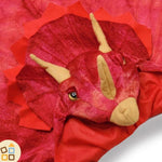 Costume Dinosauro Triceratopo Rosso