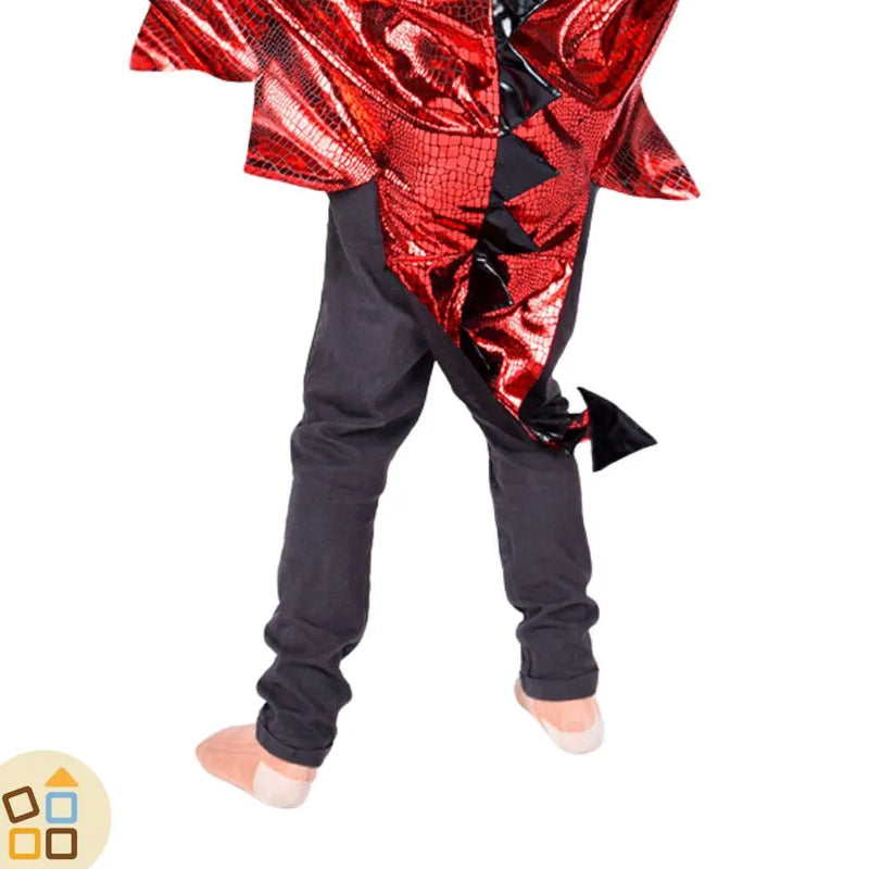 Costume Da Drago Rosso Per Bambini Pottery Barn Kids Taglia 3T Con Borsa Per Dolcetto O Scherzetto