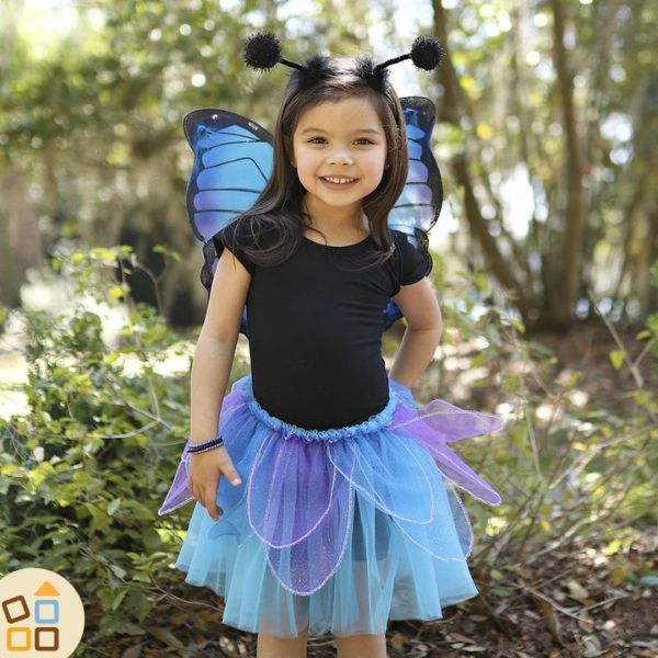 Costume Carnevale Bambina - Vestito da Farfalla con Ali (3-8 anni) – cgEdù  - Centro Gioco Educativo