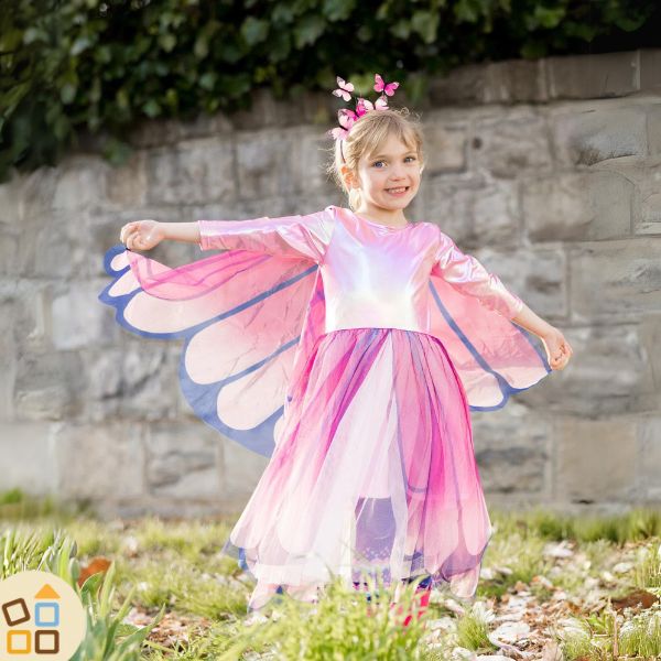 Costume Carnevale Bambina - Vestito da Farfalla con Ali (3-8 anni) – cgEdù  - Centro Gioco Educativo