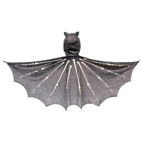 Costume Pipistrello Scheletro - Mantella Grigio (4-8 anni)