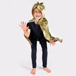 Costume Dinosauro Verde e Oro - Pratica Mantella (4-8 anni)