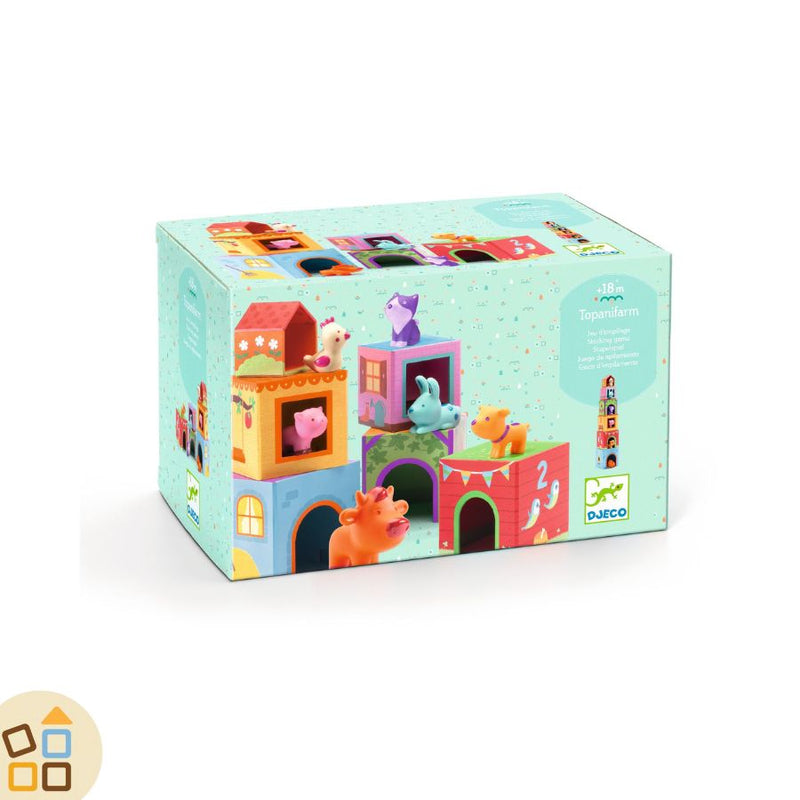 DJECO - Cubi da Impilare Rigolo (12m+) - La bottega delle befane DJECO - Cubi da Impilare Rigolo (12m+) - La bottega delle befane
