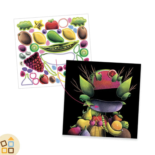 Crea con gli stickers, inspired by Giuseppe Arcimboldo