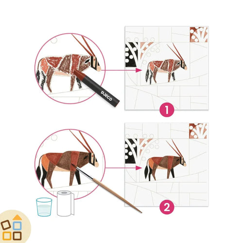 Crea con pastelli e acquarelli, inspired by Paul Klee