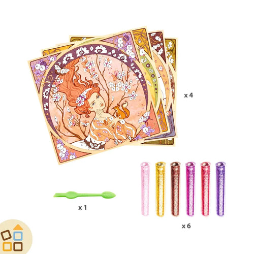 Colora con i Glitter, inspired by Alfons Mucha