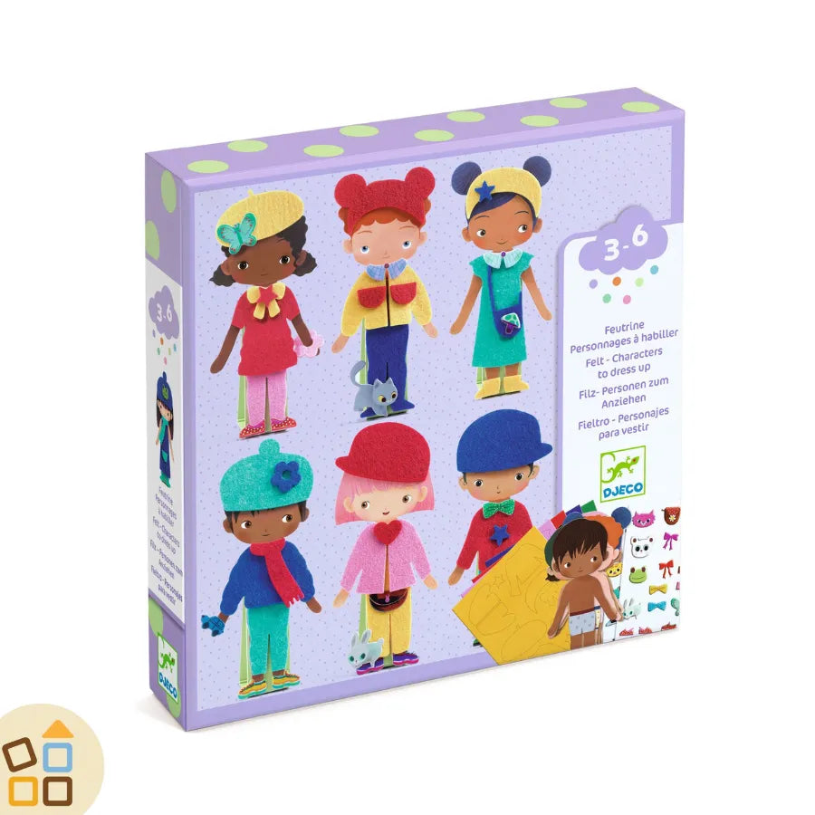 Djeco Gioco Bambole Da Vestire Crea Vestiti Con Feltro, Vestirsi Di