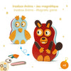 Inzebox Animo Djecogioco magnetico in legno certificato FSC, ideale per bambini dai 2 anni. 1 scatola in metallo e  pezzi in legno magnetici per creare diversi animali. Gioco anche da viaggio.