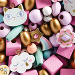 Perline Colorate in Legno - Gattini e Arcobaleni