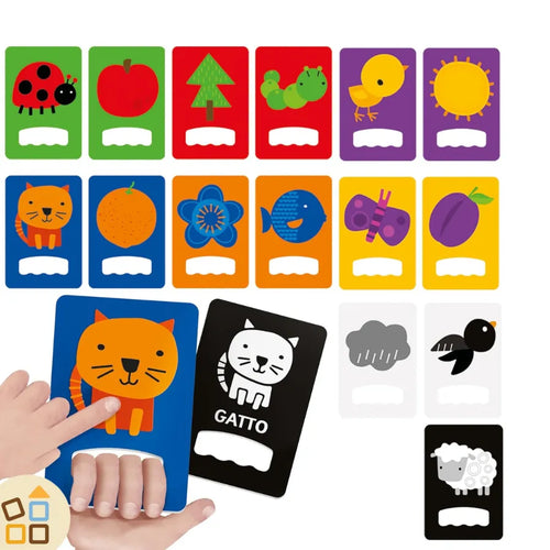 Flashcards Tattili a Contrasto per Neonati