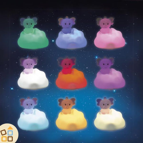 Luce Notturna Ricaricabile Morbida, Elefante su Nuvola