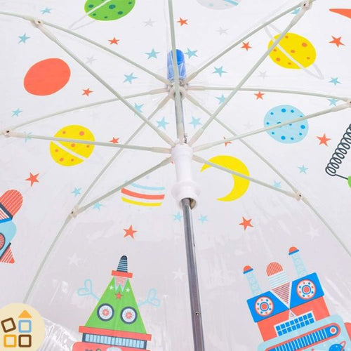Ombrello Trasparente (M 4-8 anni), Robots