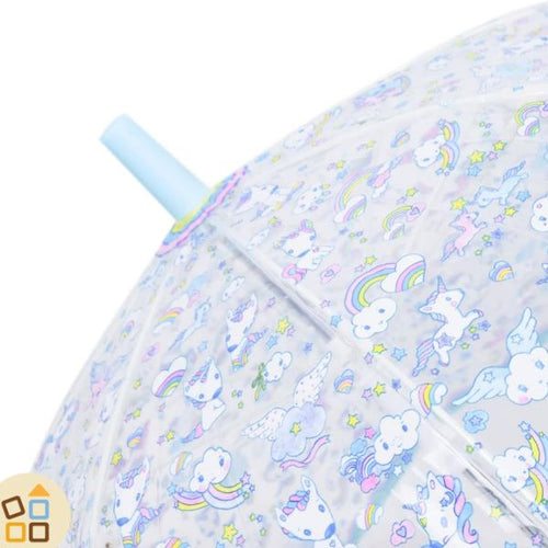 Ombrello Trasparente (M 4-8 anni), Unicorni