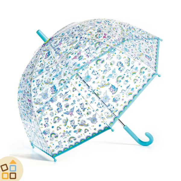 Ombrello Trasparente Per Bambini - Cupola Antivento Con Apertura Automatica E Design Di Dinosauri O Animali - Foto 2
