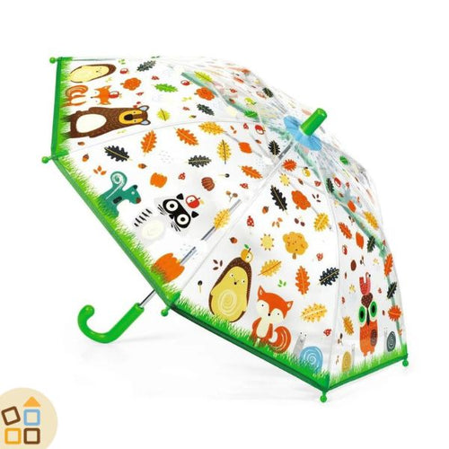 Ombrello Trasparente (S 2-4 anni), Animali Bosco
