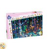 Scatola del puzzle Enchanted Forest da 100 pezzi con illustrazione notturna di foresta incantata