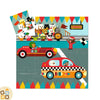 Puzzle per bambini The Racing Car 16 pezzi in scatola sagomata a forma di auto da corsa, gioco educativo in cartone FSC
