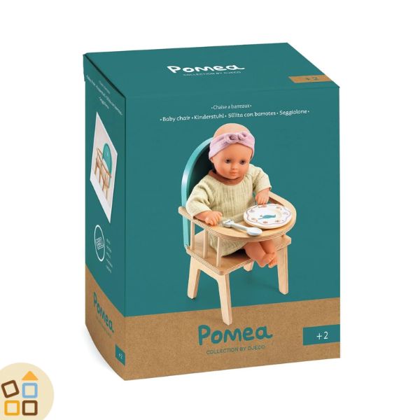 Seggiolone Bambole In Legno Janod - Giocattolo Imitazione Per Bambine Dai 3 Anni - Verde/Bianco - Foto 14