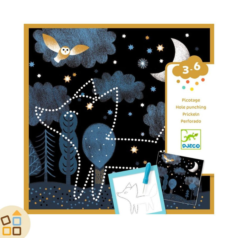 DazSpirit Kit Punteruolo Per Bambini 4+ - Completo Di 2 Feltri, 2 Aghi E 10 Immagini Natale, Con EBook Bonus