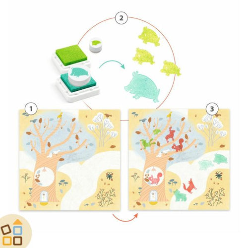 Timbri Colorati Animali, Mix & Match Junior