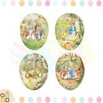 Uovo di Pasqua, Famiglia Conigli (25 cm)