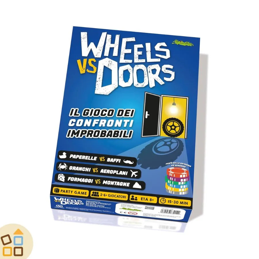 CreativaMente - Wheels Vs Doors - Gioco Da Tavolo In Italiano, Sfida Di Opinioni, Per Famiglie E Amici, Età 8+