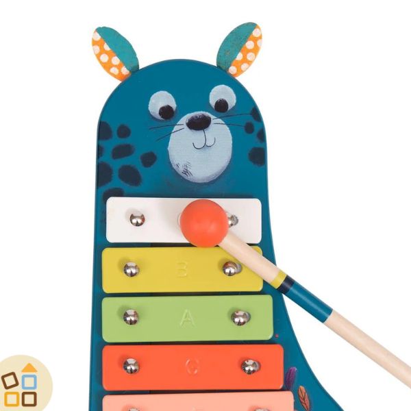 COSTWAY Xilofono 30 Note, Metallofono Per Bambini, Glockenspiel Pieghevole Con 2 Bacchete E Borsa, Strumento A Percussione A Mano Per Bambini E Adulti - Foto 6