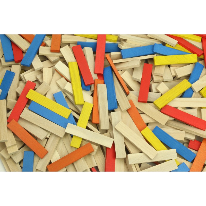 Batibloc Costruzioni - 100 pezzi colorati in legno