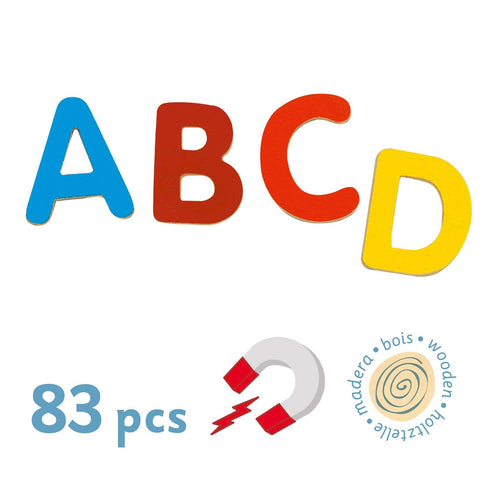 Lettere Magnetiche in Legno - Imparo l'Alfabeto