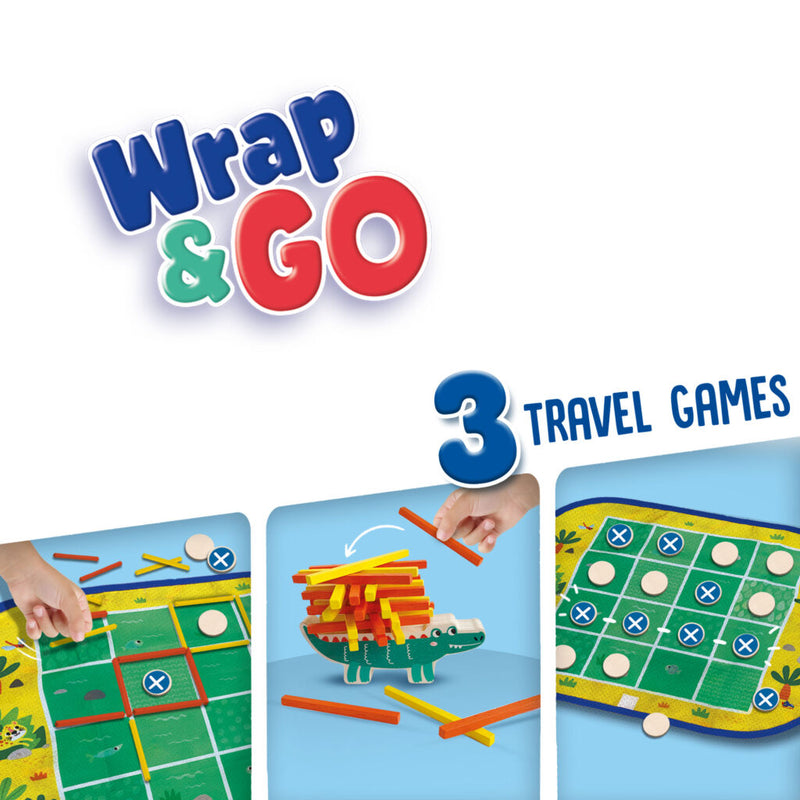 Wrap & Go - Set di Giochi da Viaggio 3in1