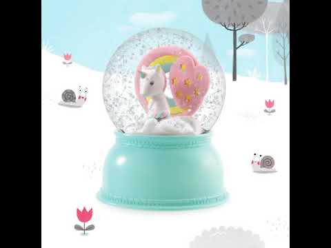 Lampada per la notte, sfera di neve luminosa - Unicorno DJECO
